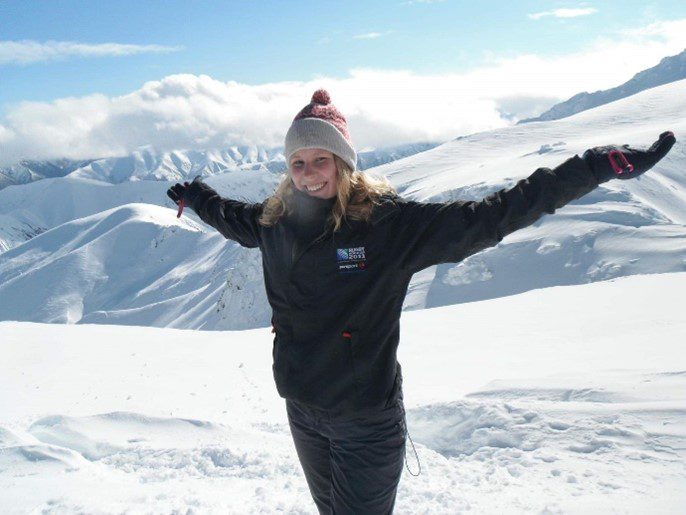 Caroline in the snow